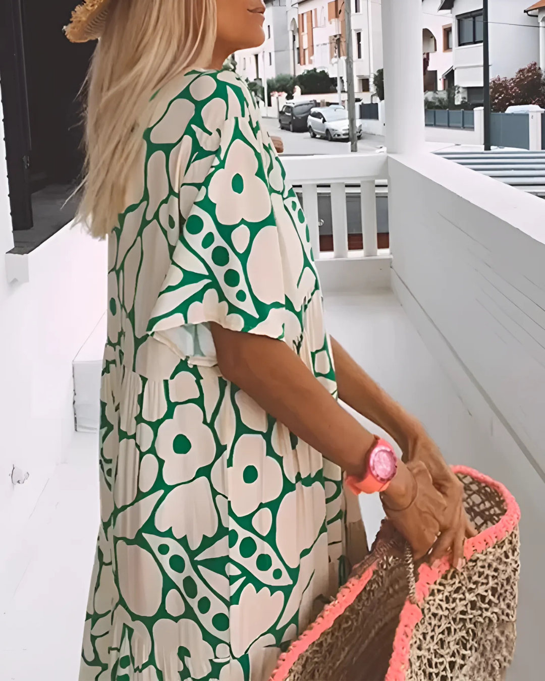 Vestido Holgado con Escote en V