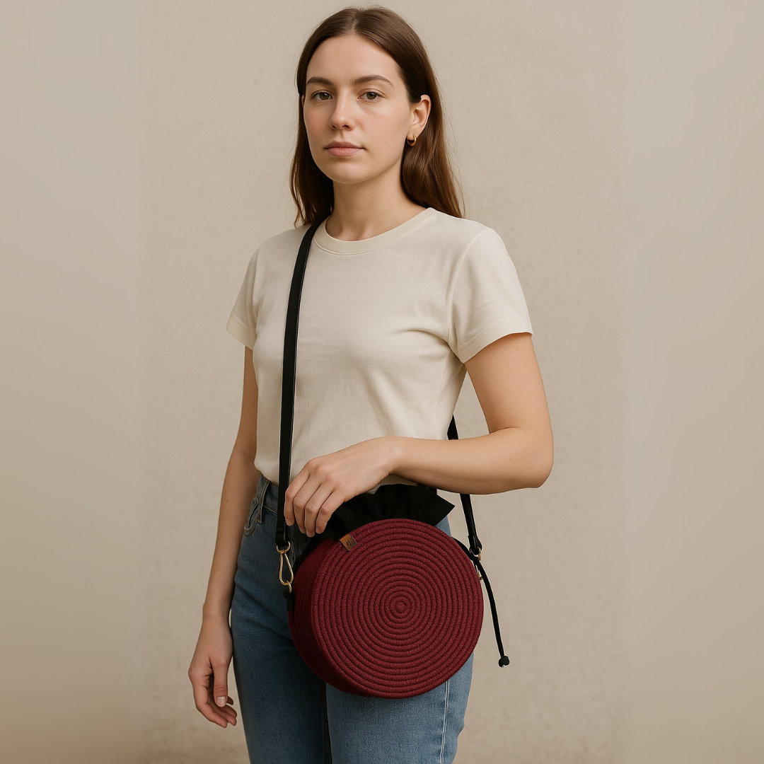 Bolso de verano en mimbre