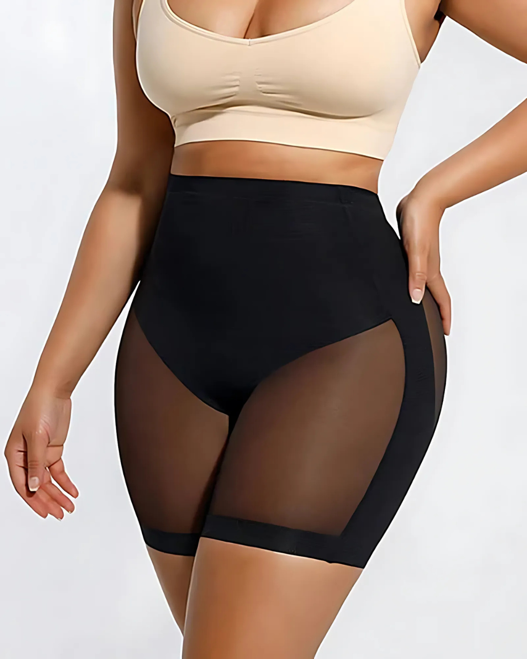 Faja de Control con Diseño de Cintura Alta, Transparencia  Elegante