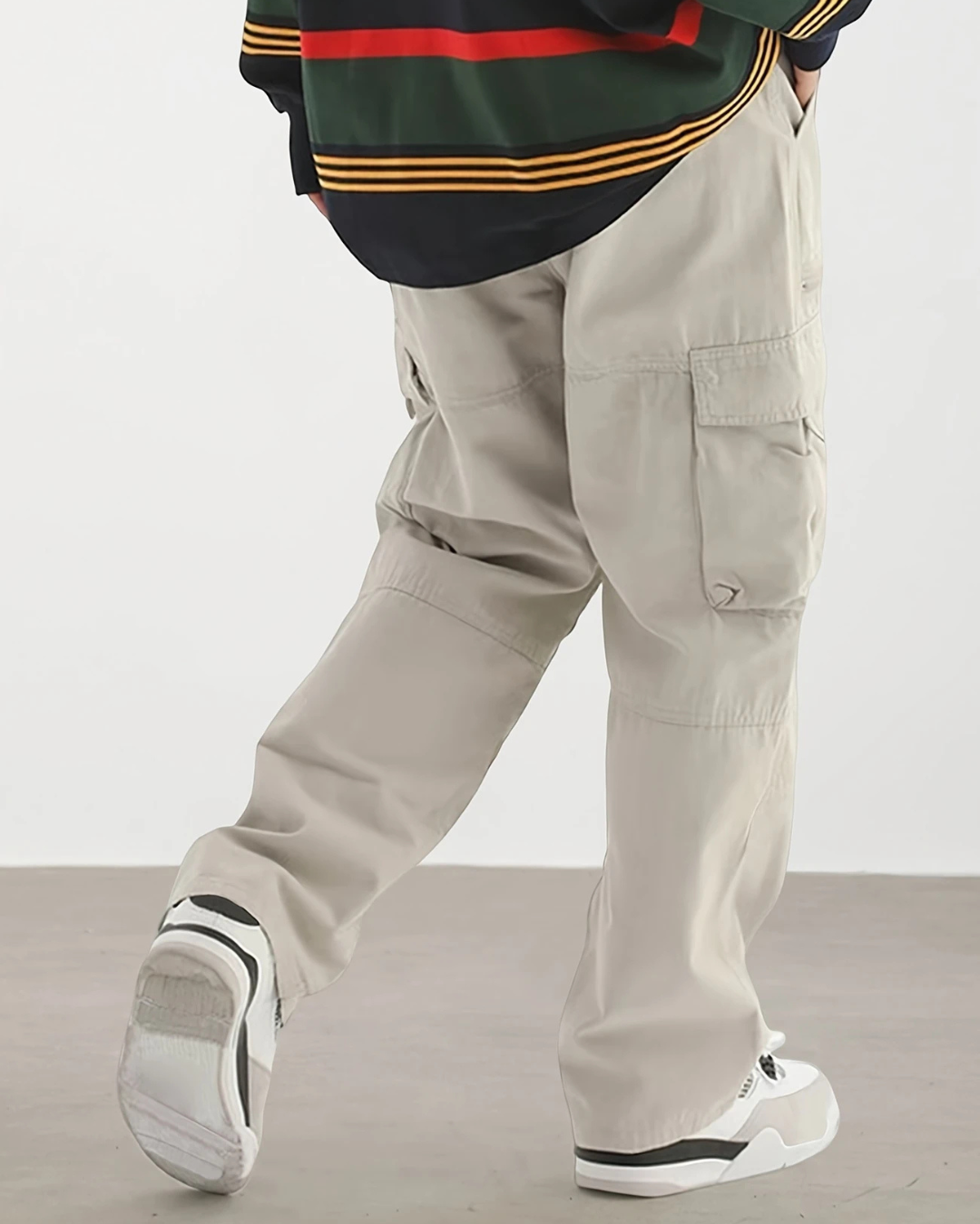 Pantalón Cargo con Cintura de Cordón Ajustable Para Hombre