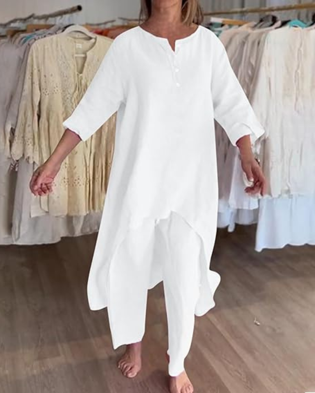 Conjunto Casual de Lino para Mujer Estilo Natural