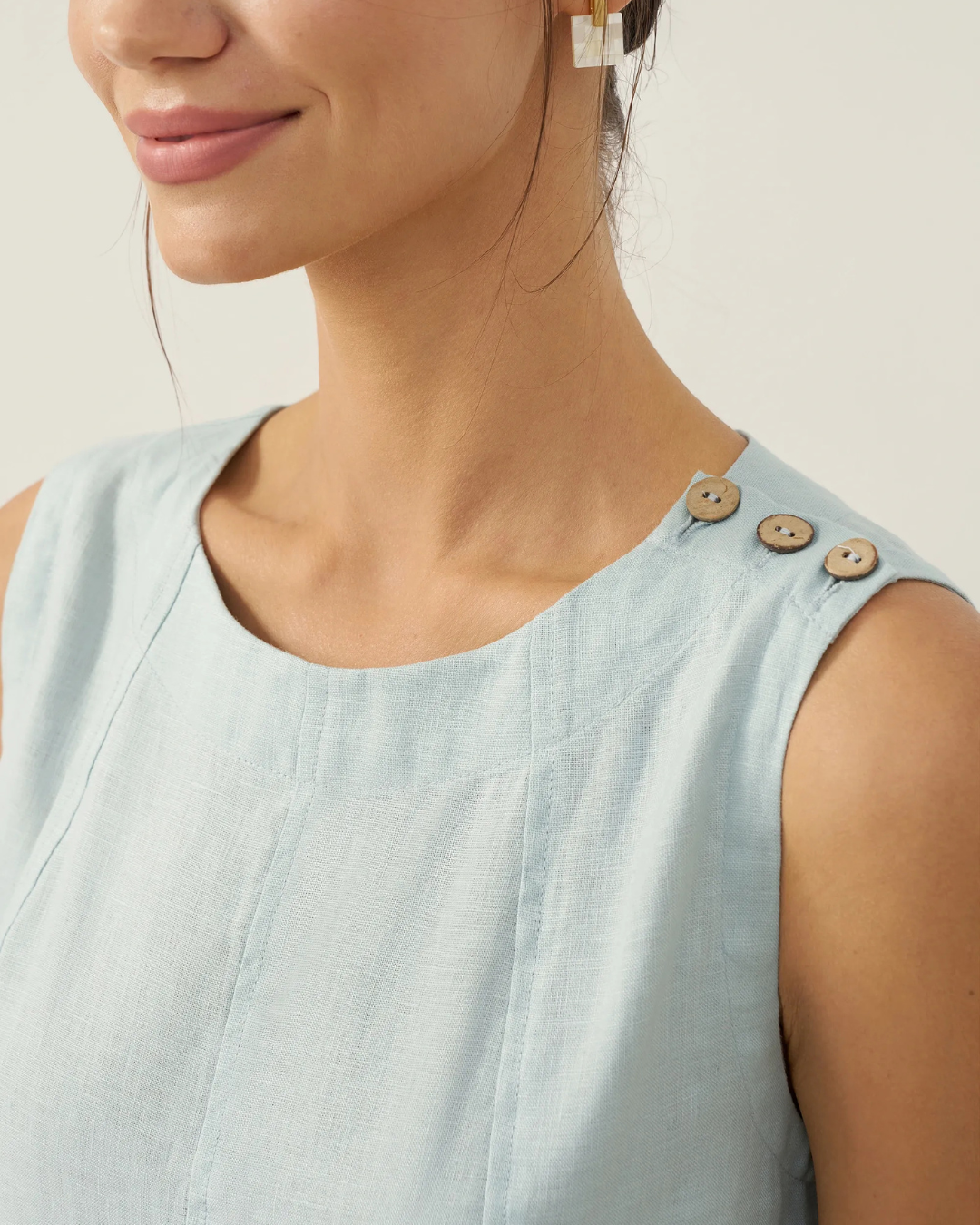 Vestido casual con bolsillos laterales para mujer