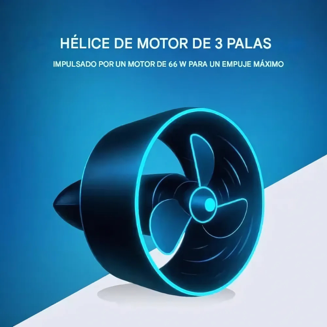 Flotador de piscina con hélice de motor