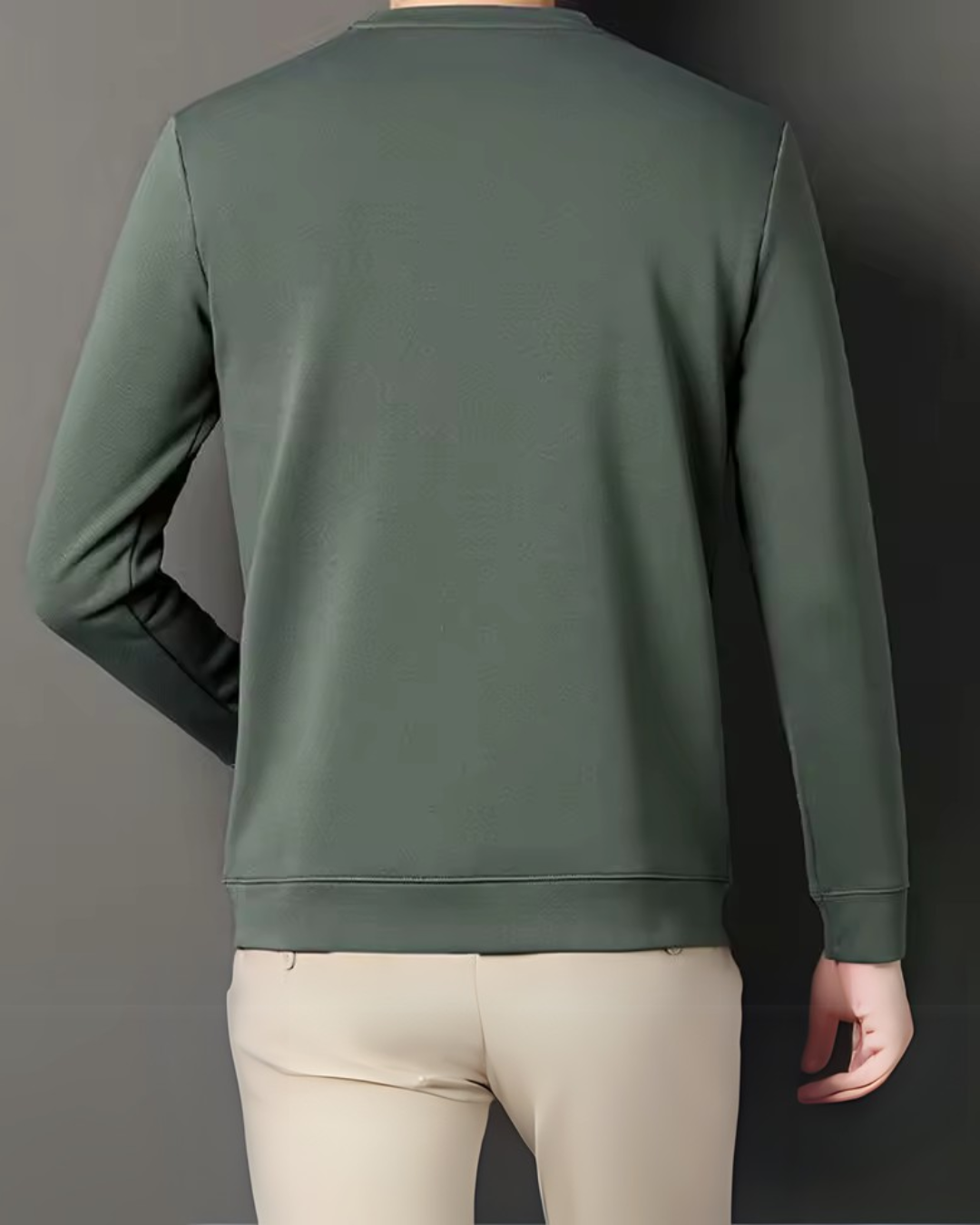Jersey Manga Larga Elegante de Tejido Elástico para Hombre