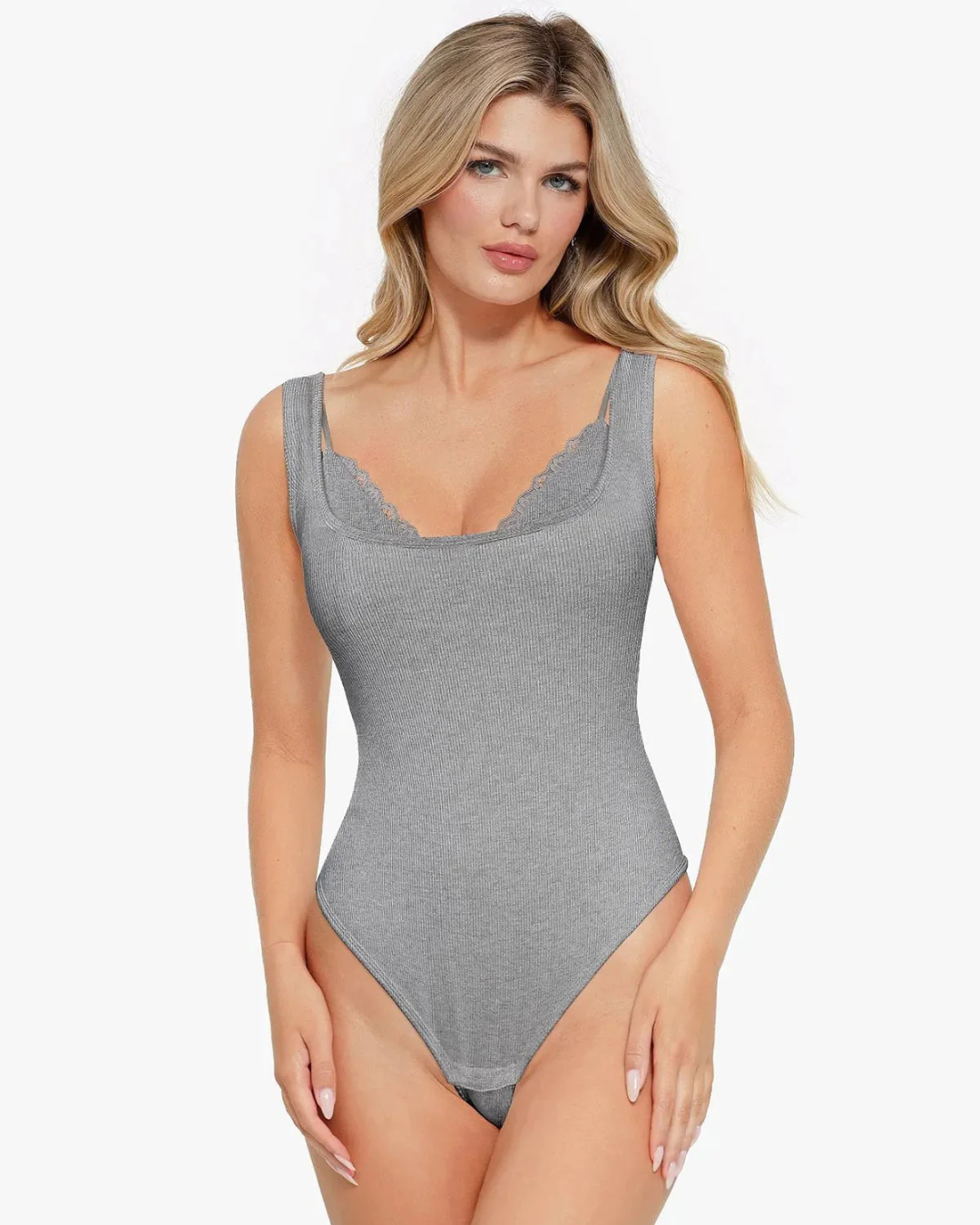 Body con Control Abdominal e Interior de Encaje para Mujer