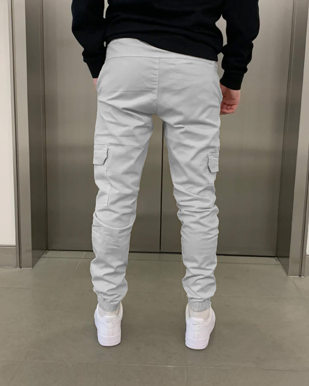 Jogger Cargo de Algodón Elástico para Hombre