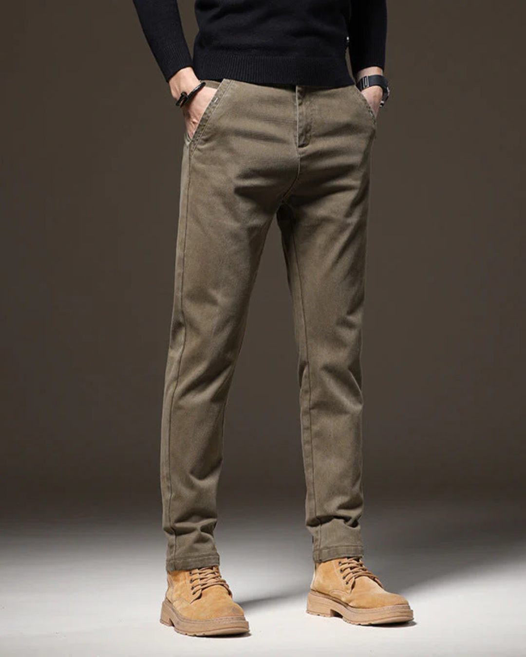Pantalón de Corte Recto y Slim para Hombre