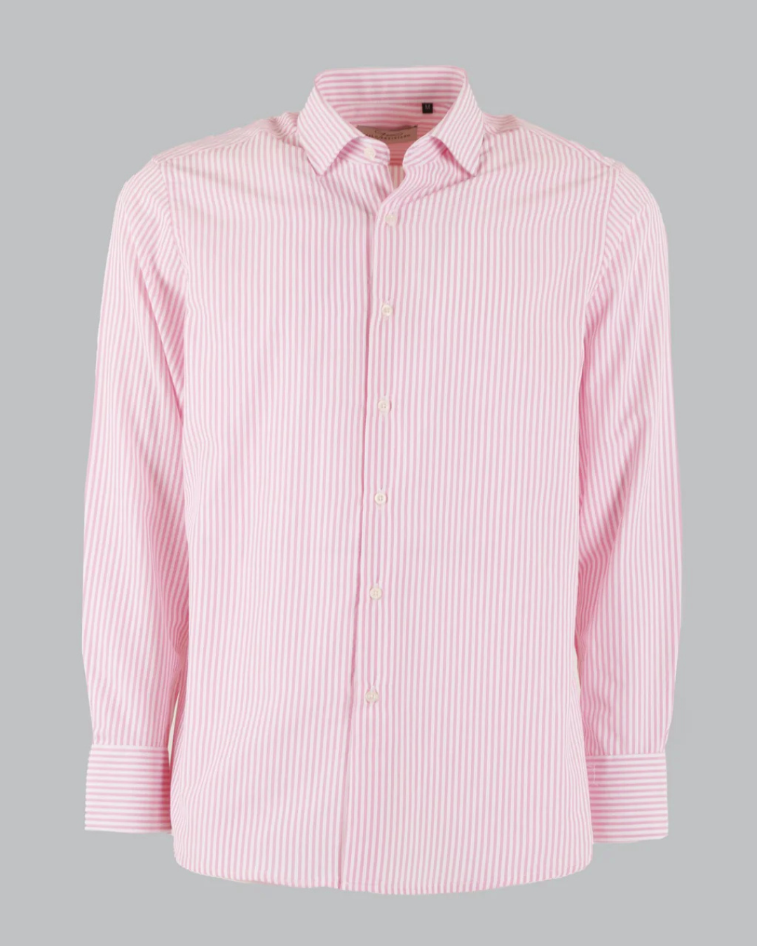 Camisa Clásica de Algodón con Rayas en Relieve para Hombre