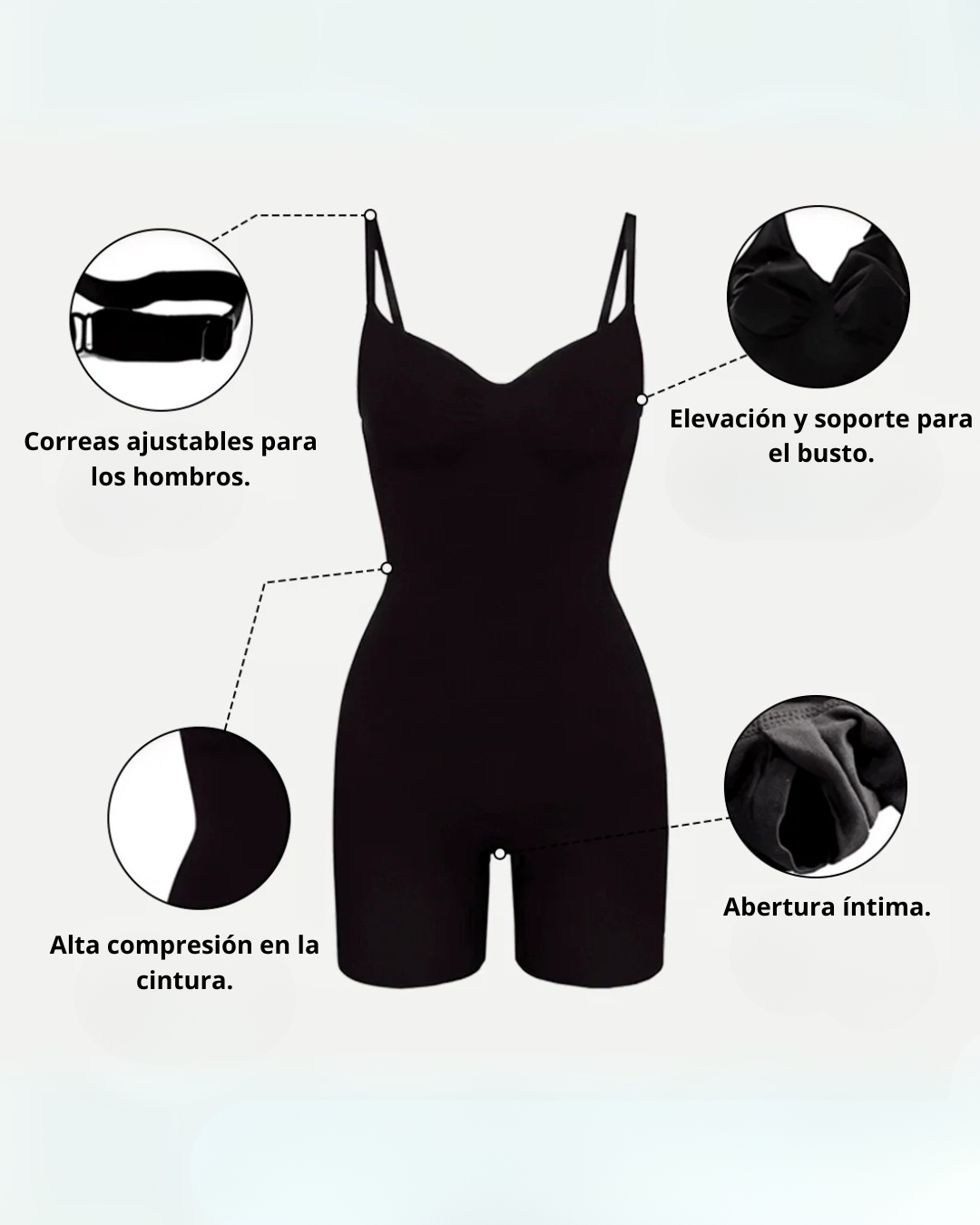 Body de Cuerpo Entero Levanta Glúteos para Mujer