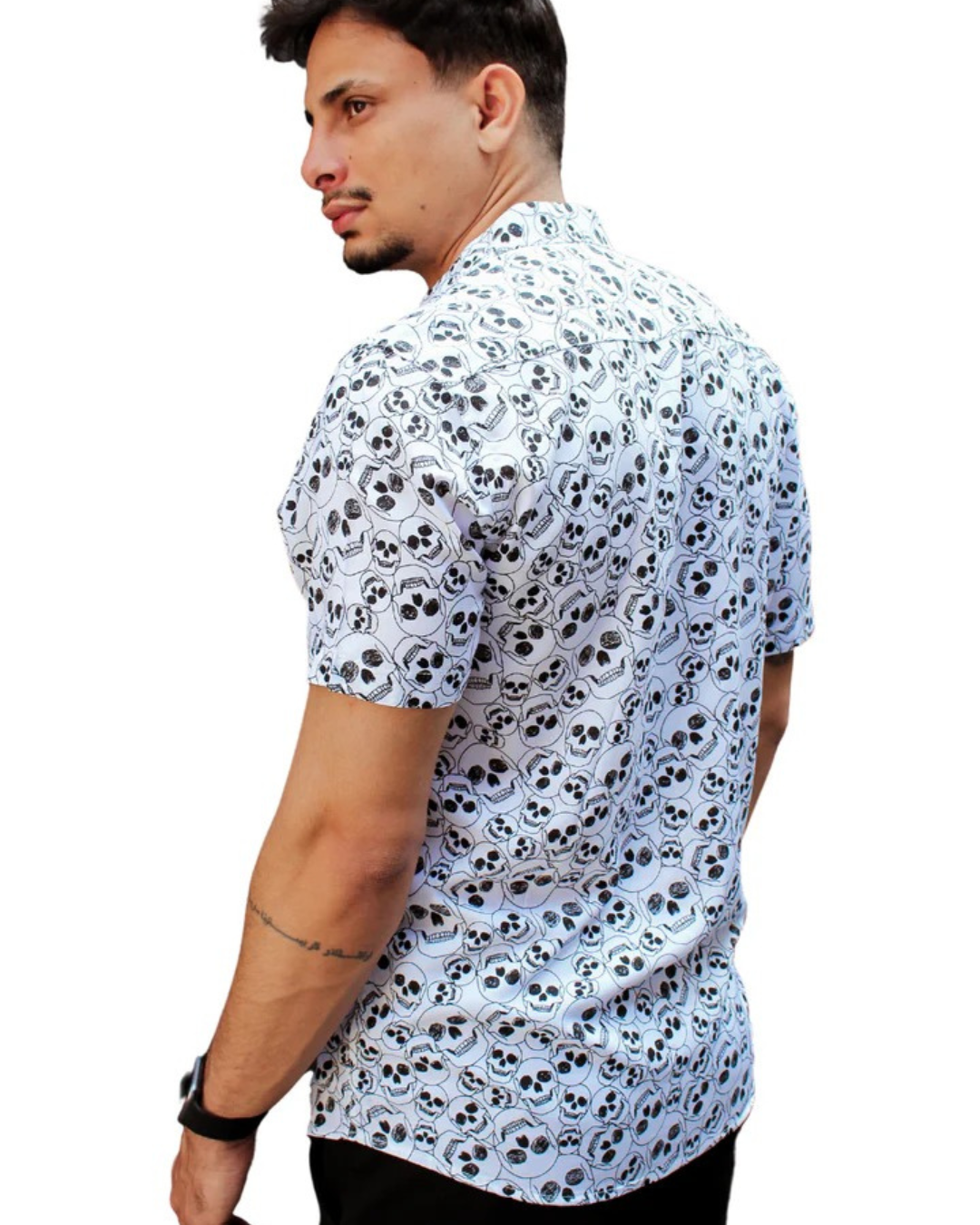Camisa de Manga Corta con Estampado para Hombre