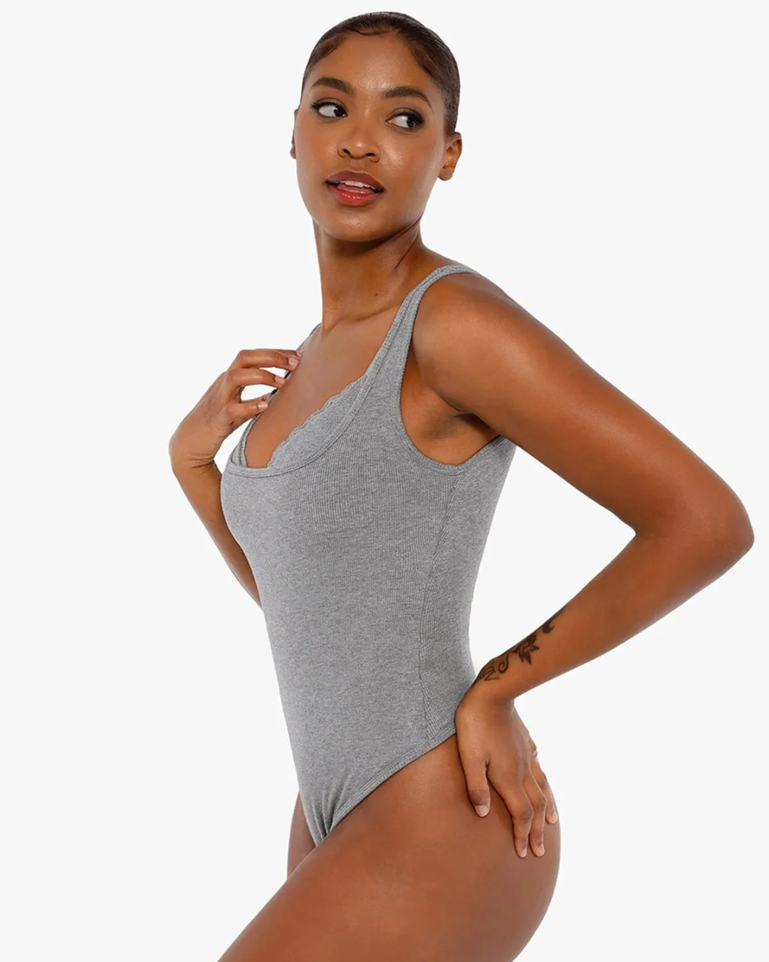 Body con Control Abdominal e Interior de Encaje para Mujer