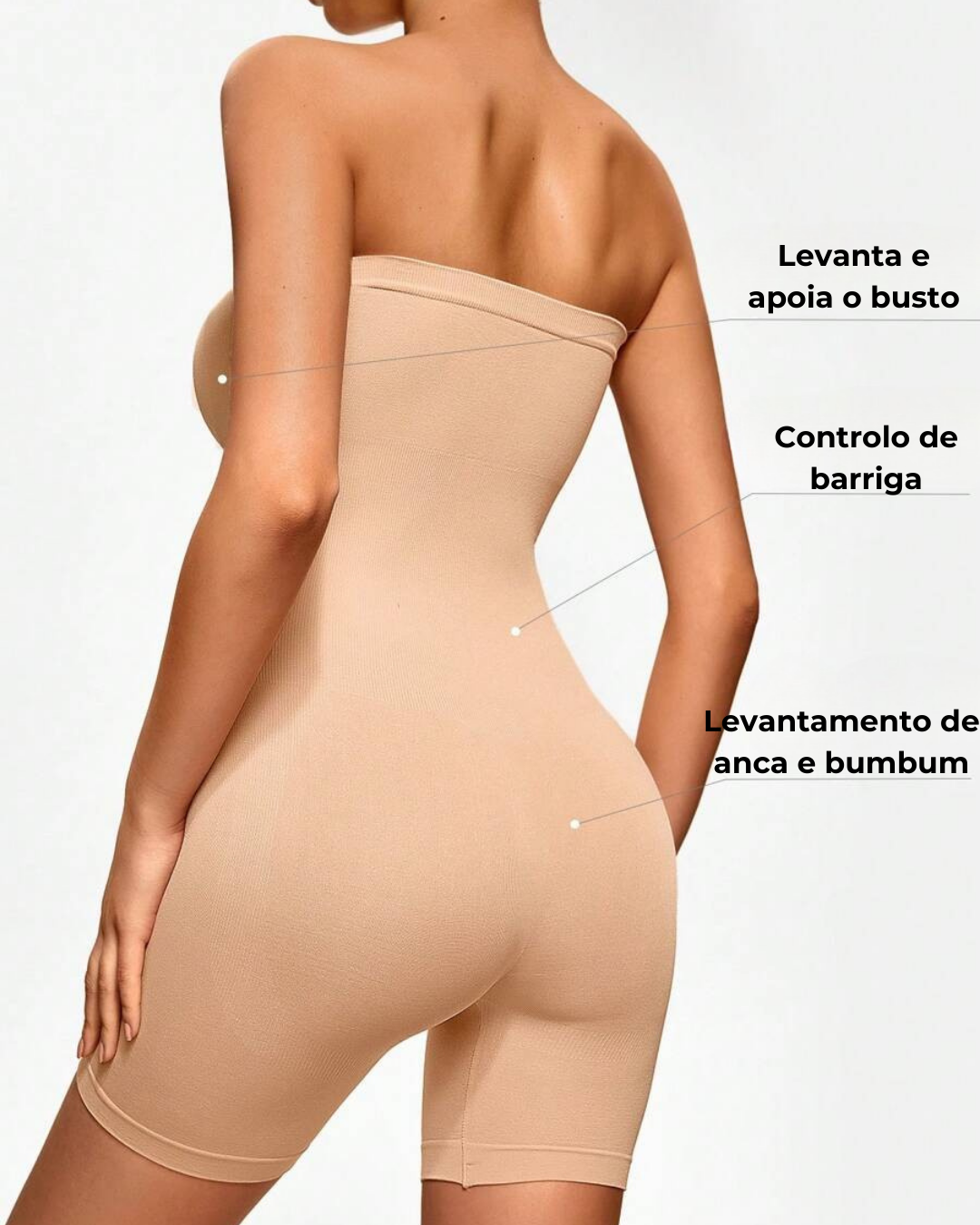 Faja moldeadora sin costuras para mujer con tirantes extraíbles