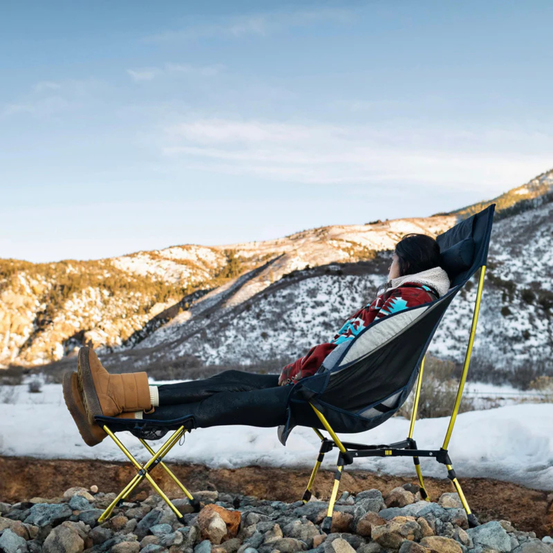 Silla camping resistente con respaldo alto