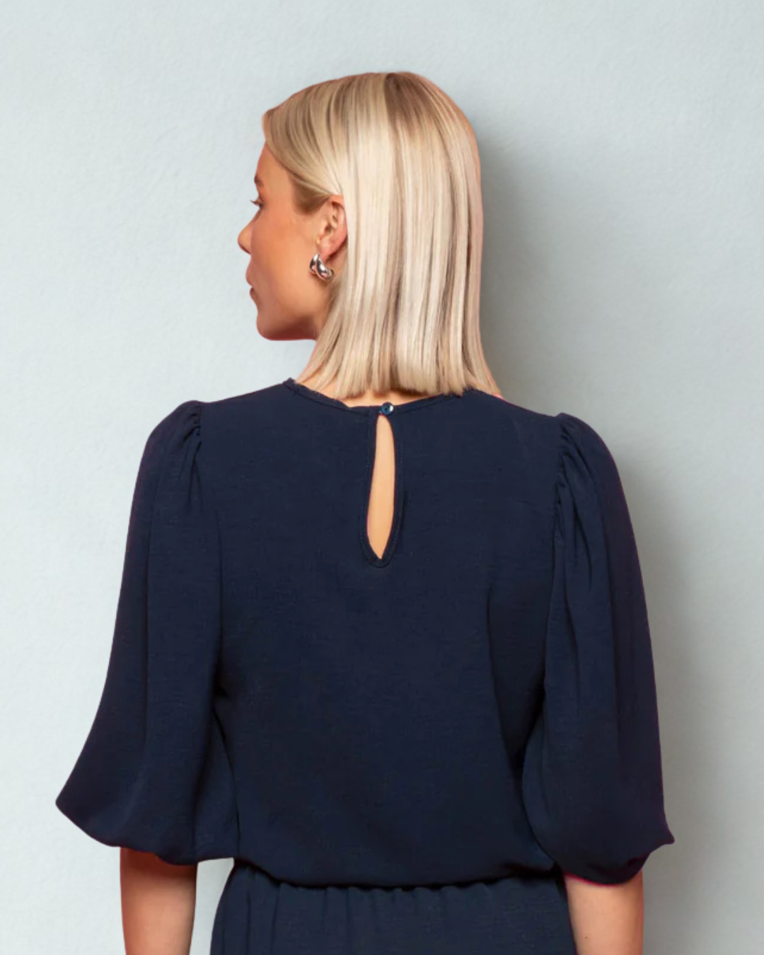 Conjunto de Dos Piezas Elegante con Mangas Abullonadas para Mujer