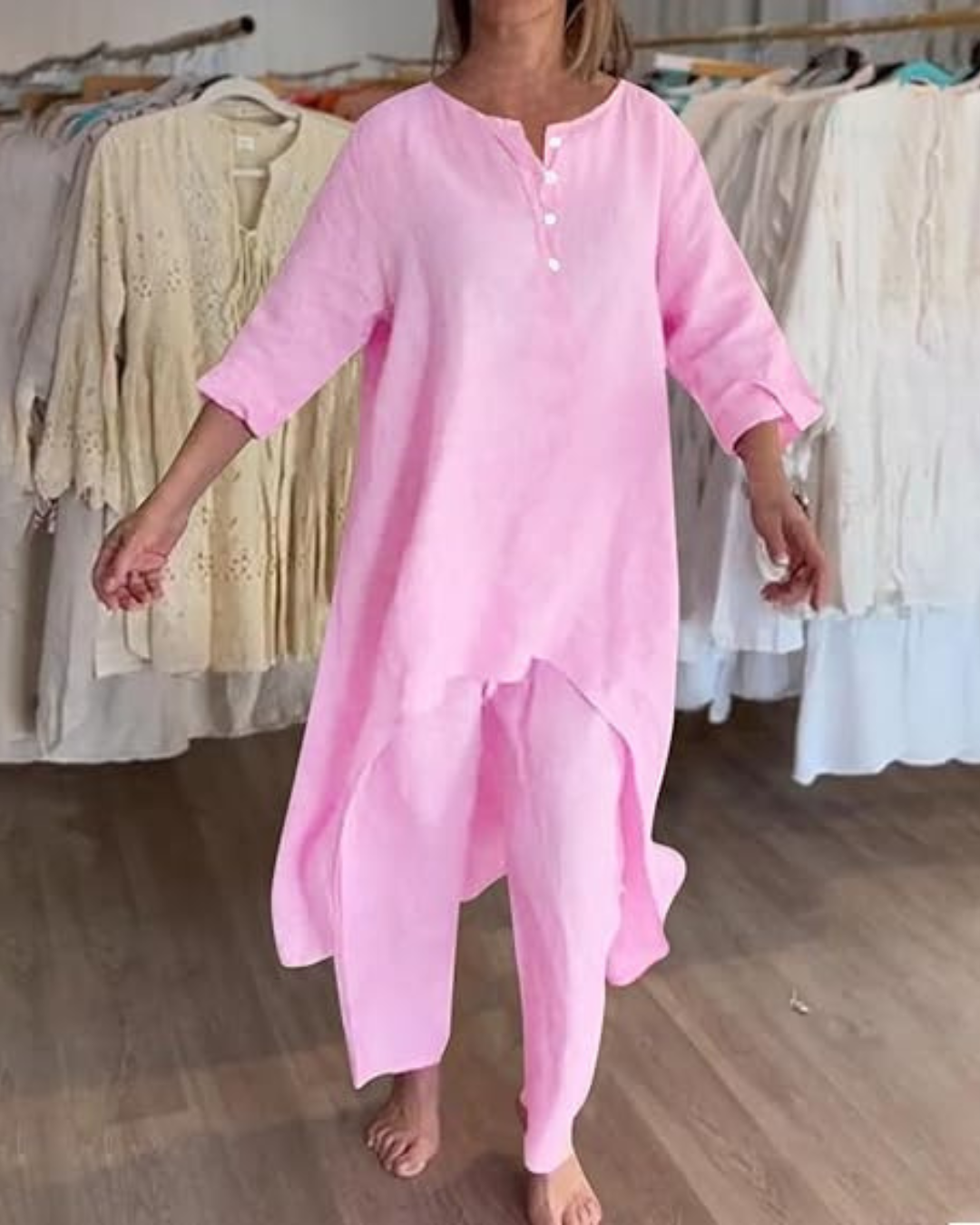 Conjunto Casual de Lino para Mujer Estilo Natural