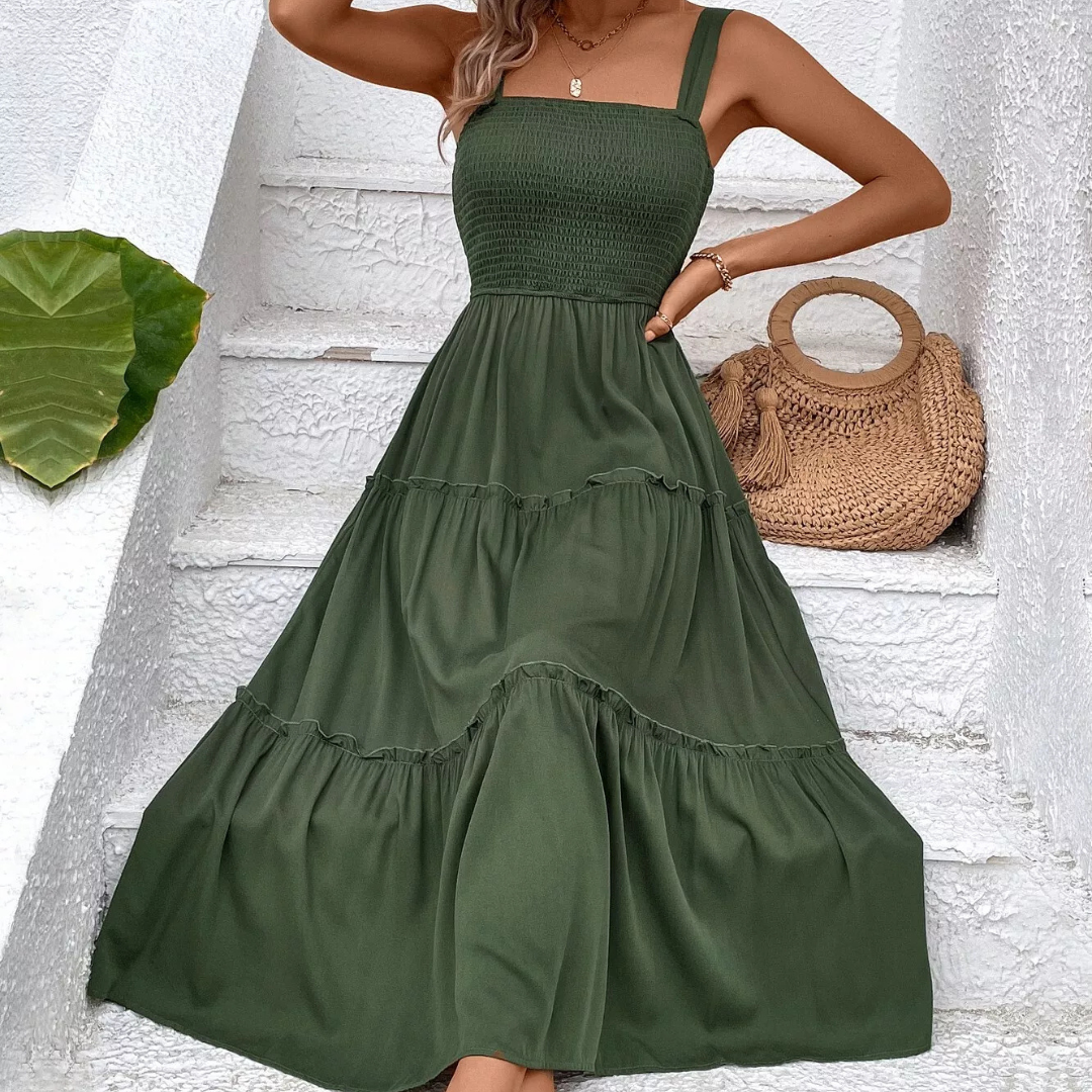 Vestido Corto con Dobladillo Acampanado