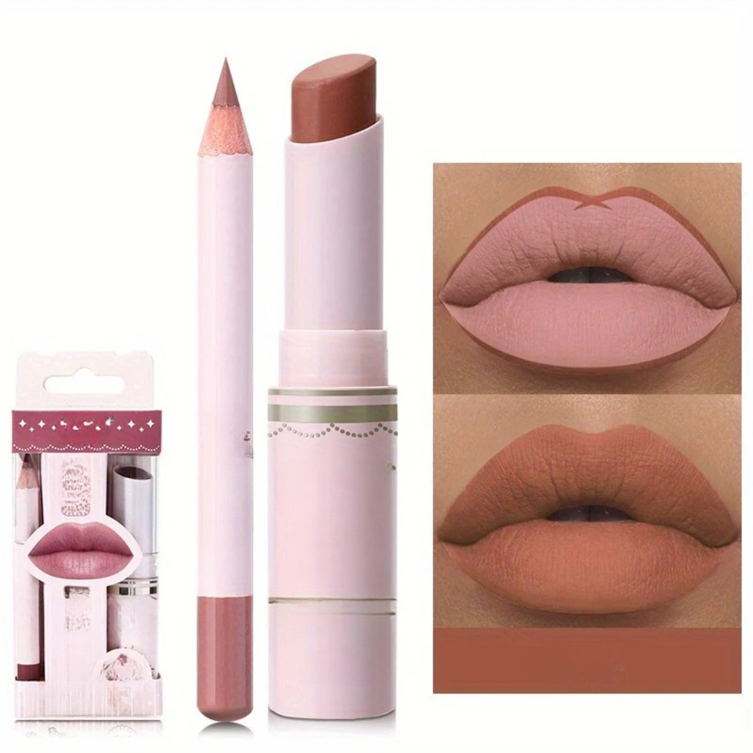 Set de Lápiz Labial y Delineador de Labios (OFERTA 2X1)
