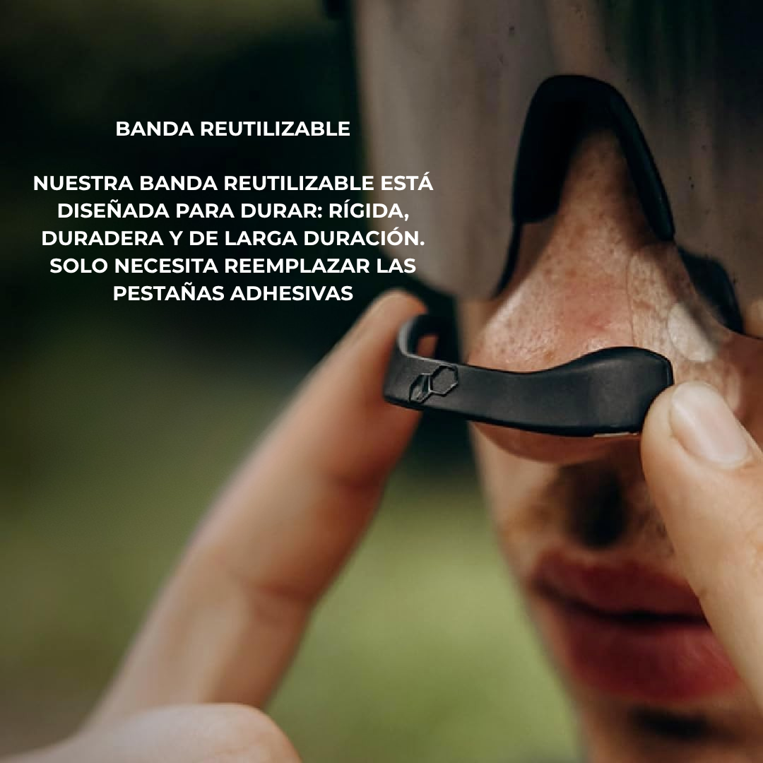 Kit de Tiras Nasales Negras con Adhesión Extra para Respirar Mejor contiene 4 Bandas (OFERTA 2X1)