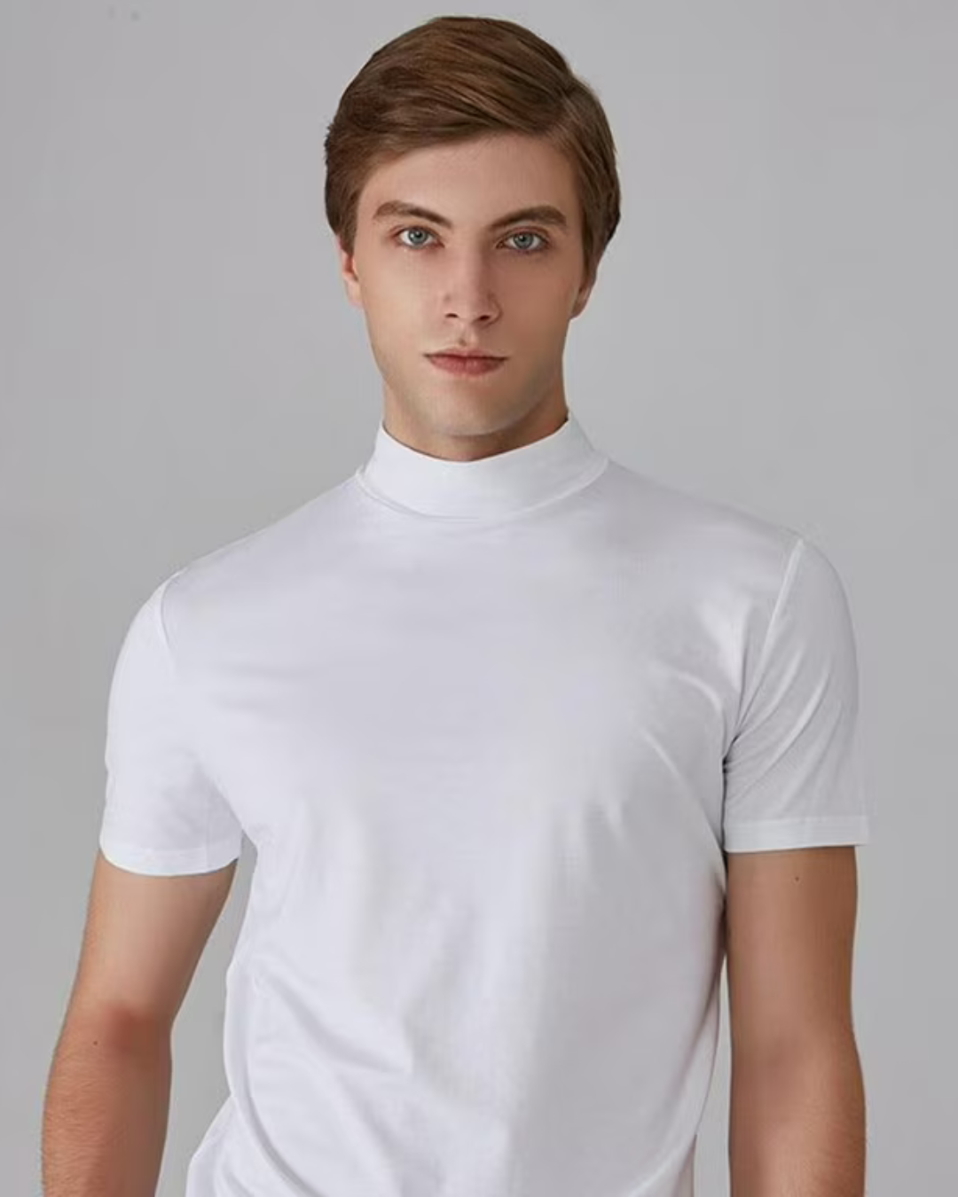 Camiseta de Hombre con Cuello y Corte Entallado