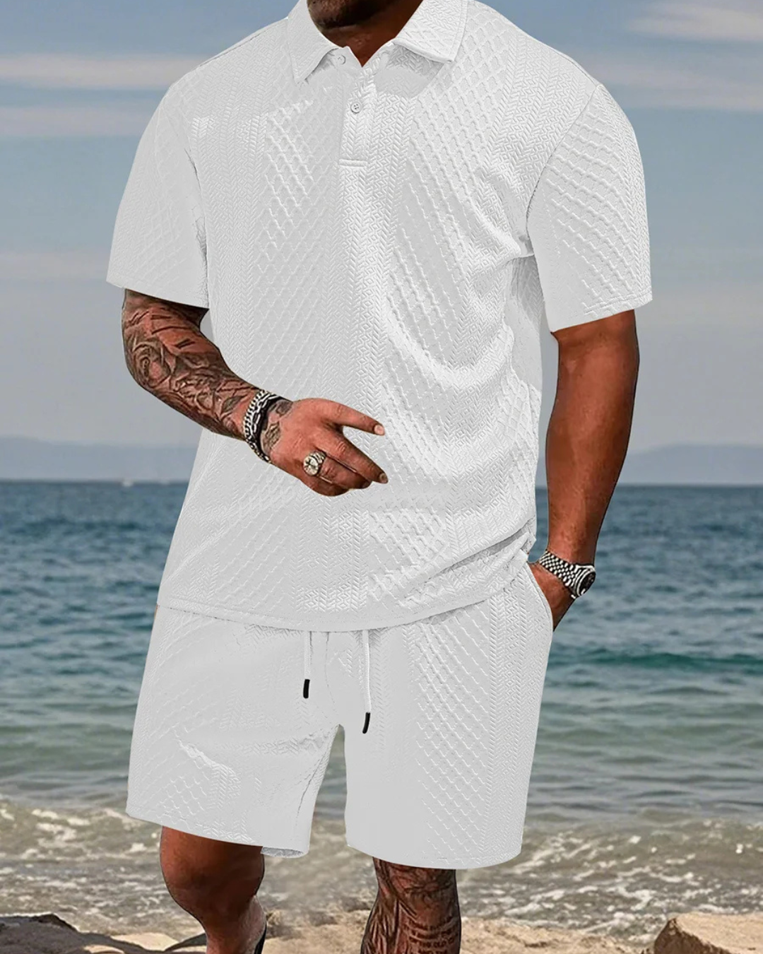 Conjunto de Camiseta Manga Corta y Short para Hombre