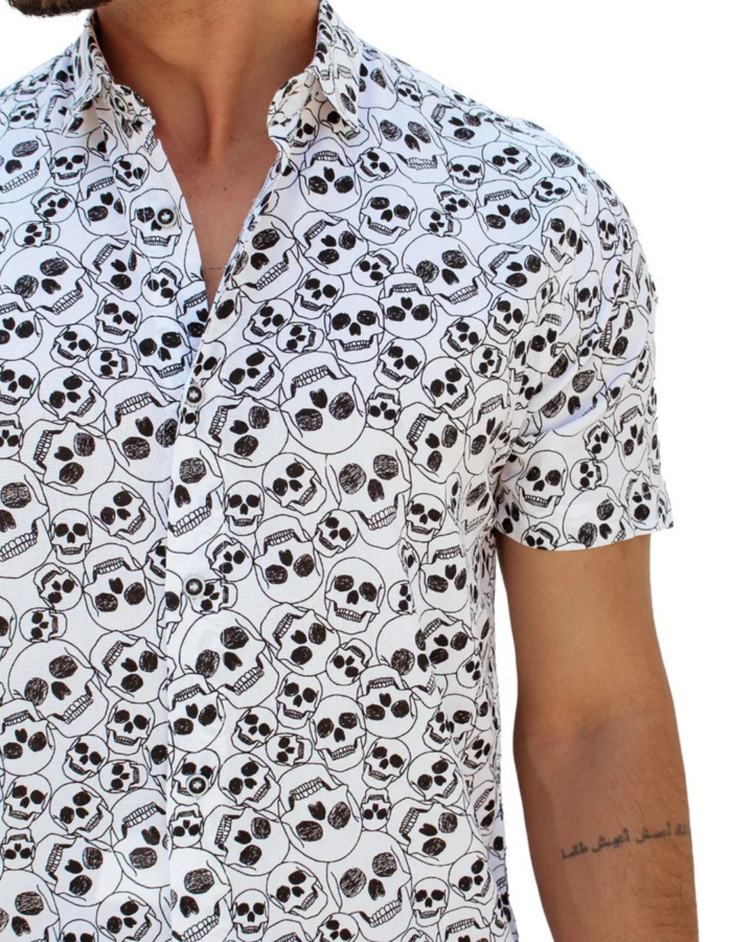 Camisa de Manga Corta con Estampado para Hombre
