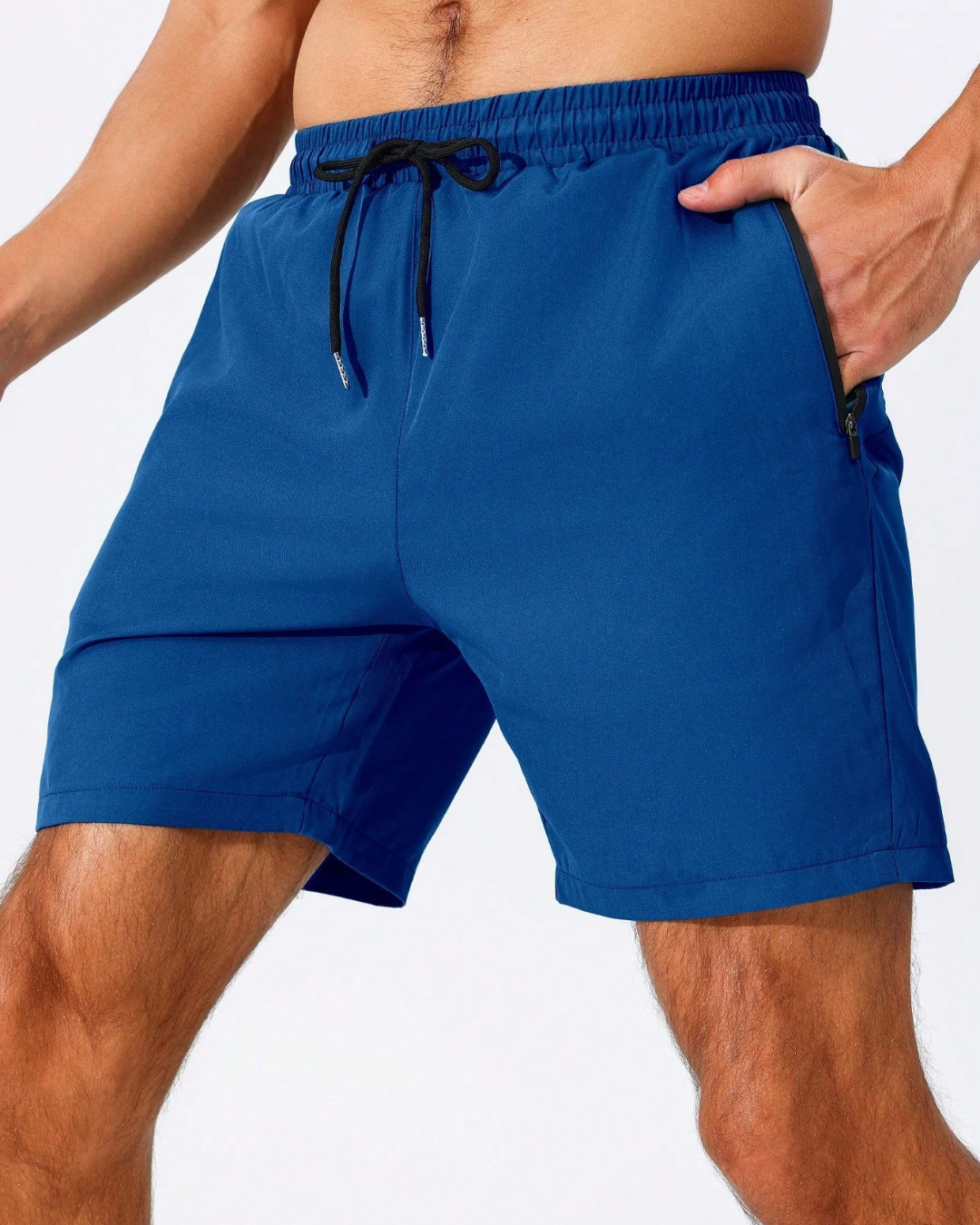 Pantalones cortos deportivos con cordón ajustable para hombre