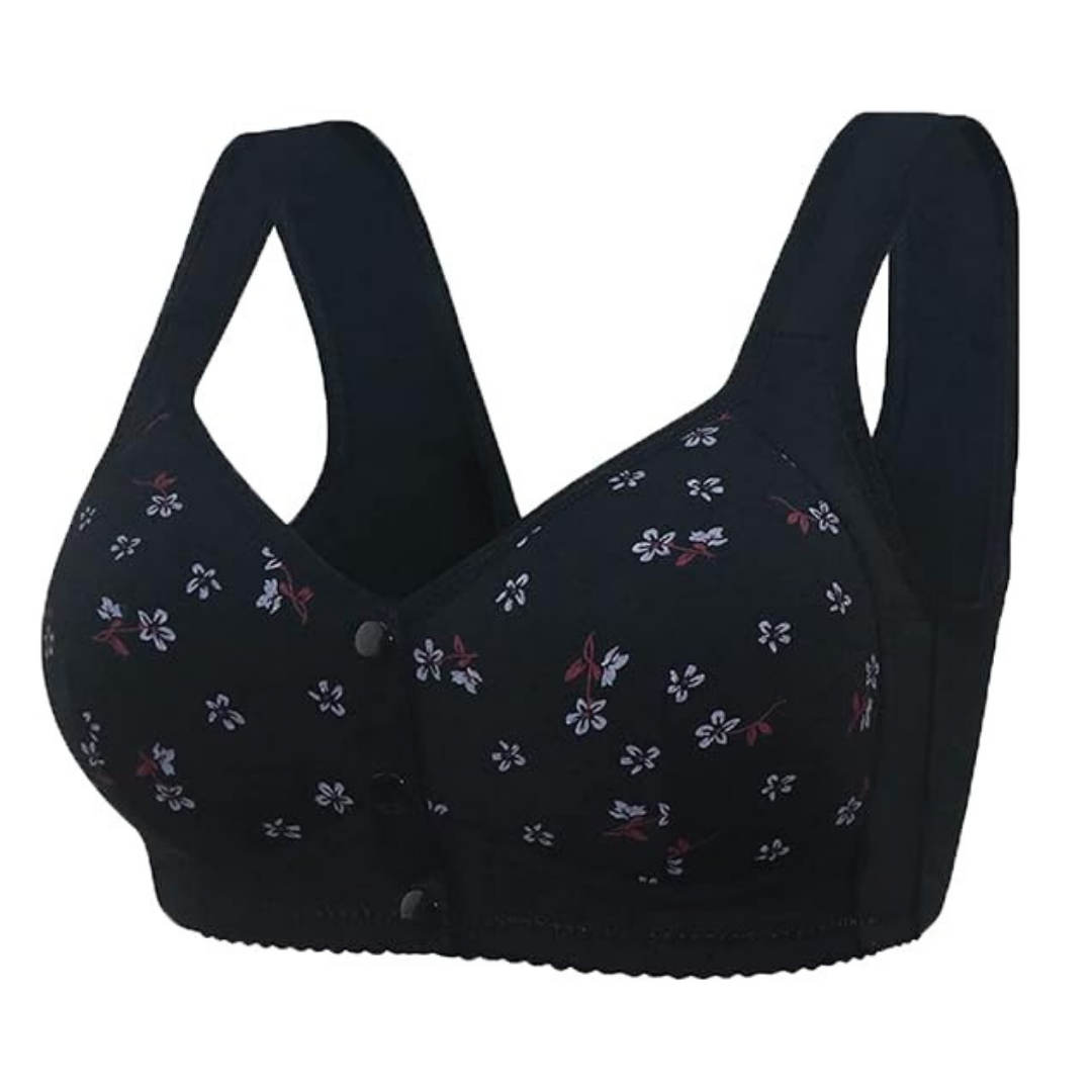 Sujetador Floral Cómodo y Confortable con Botón Frontal (OFERTA 2X1)