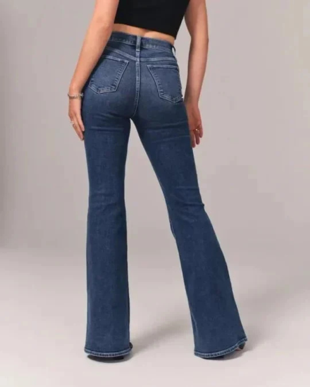 Vaqueros de Cintura Alta con Tirantes Elásticos para Mujer