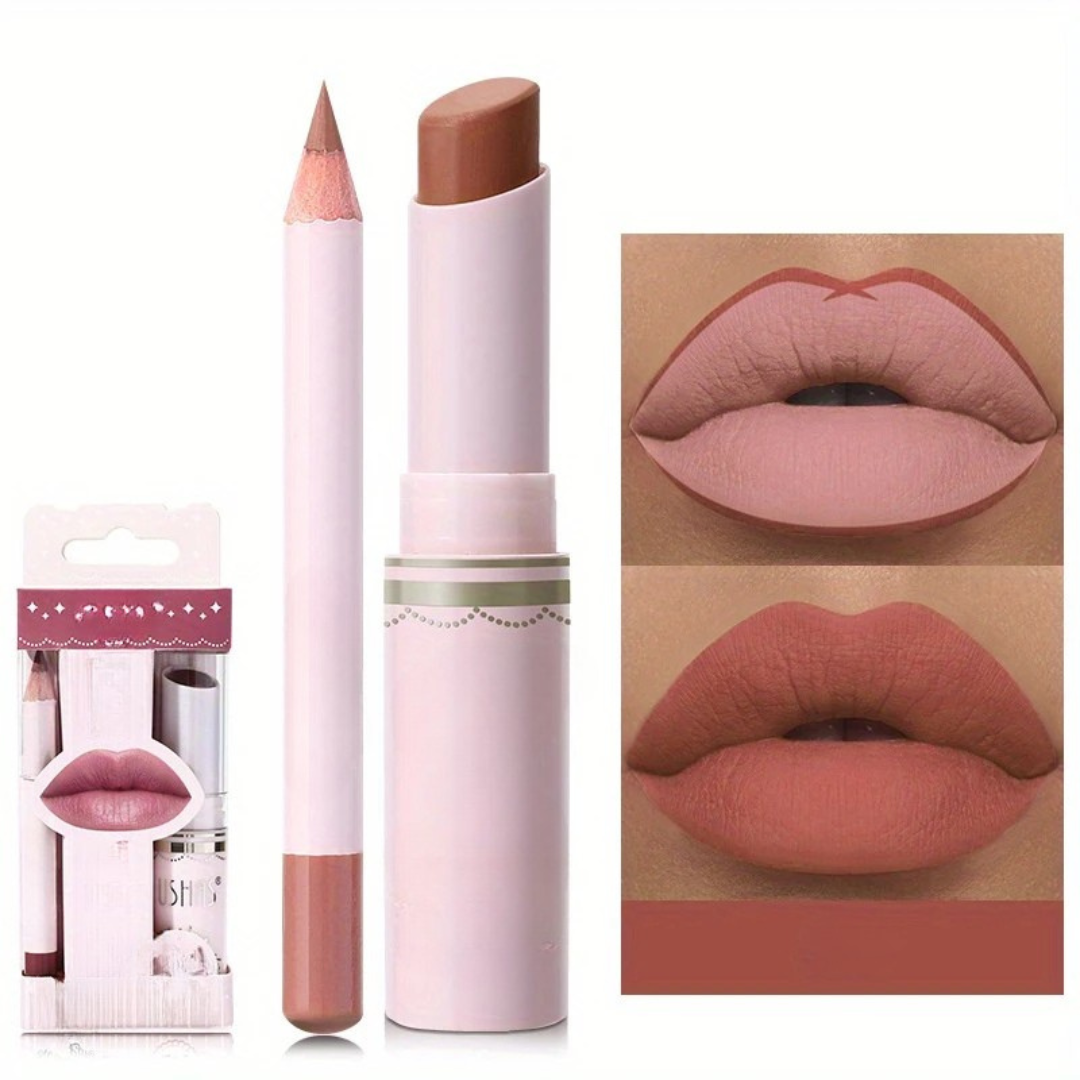 Set de Lápiz Labial y Delineador de Labios (OFERTA 2X1)