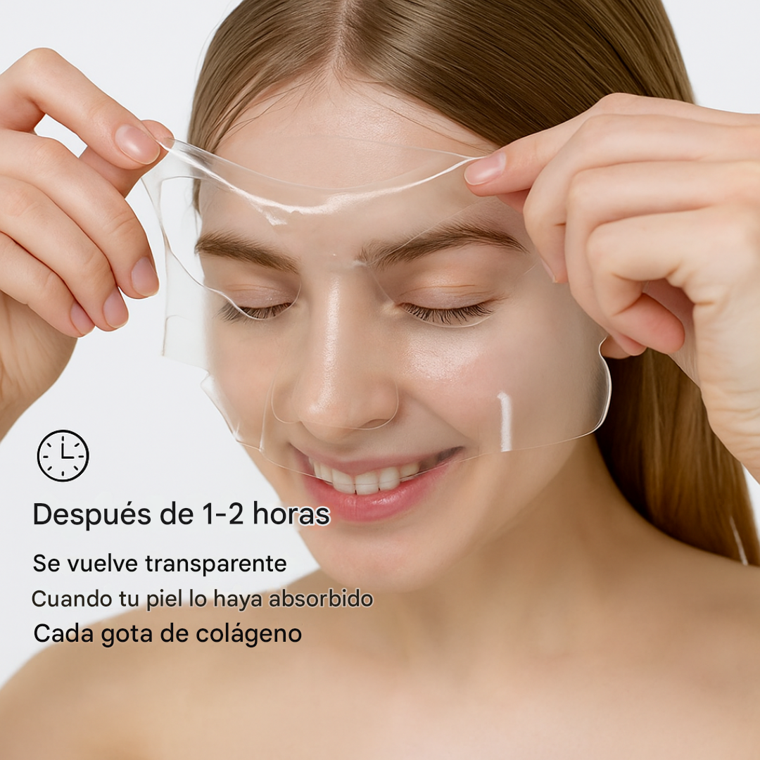 Mascarilla de Biocolágeno para un Cutis Luminoso y Cristalino 100% Testada por Dermatólogos