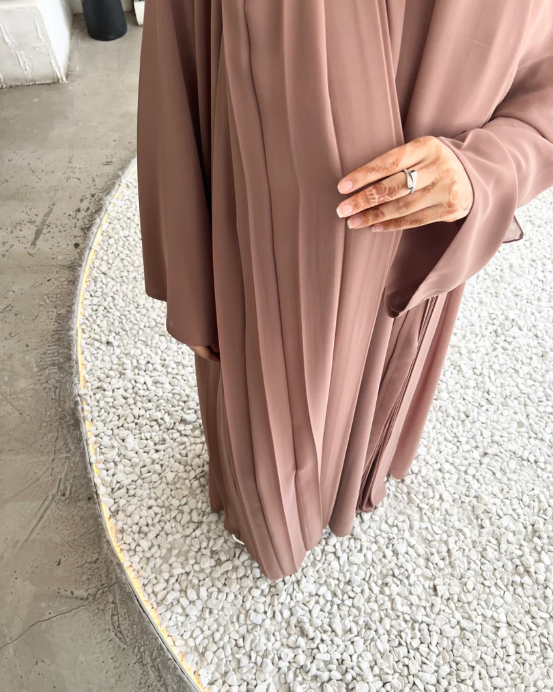 Vestido Abaya Fluido con Bolsillos Laterales