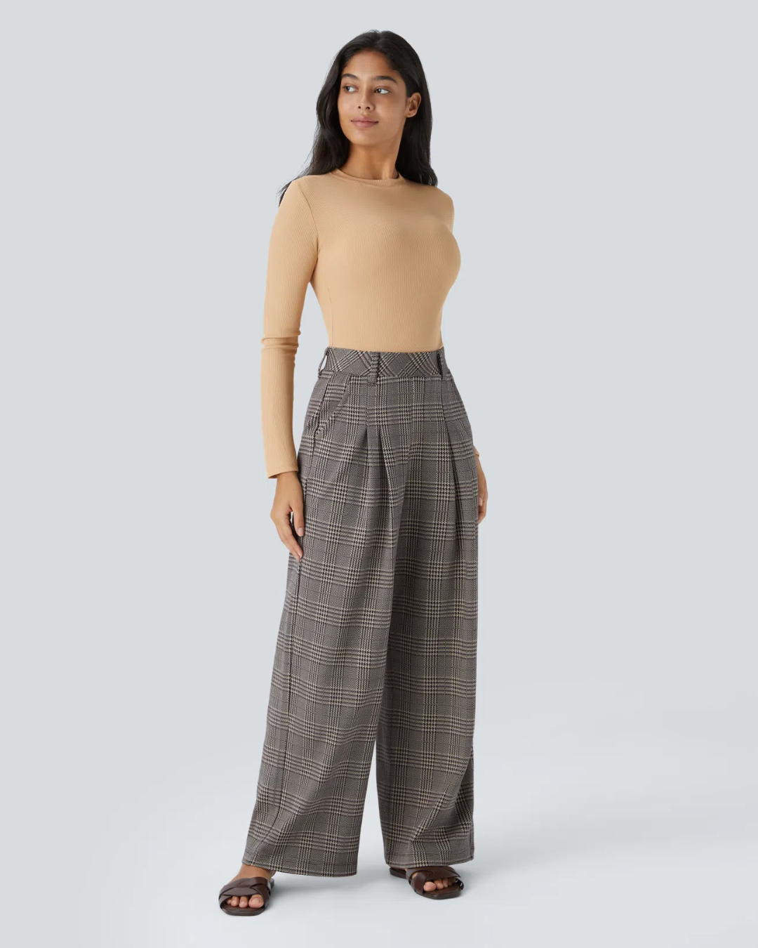 Pantalón de Pierna Ancha con Estampado para Mujer