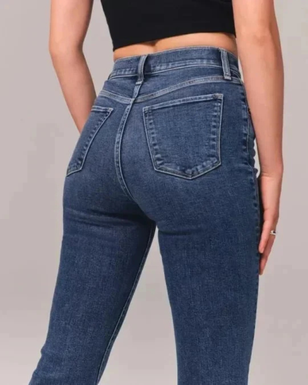 Vaqueros de Cintura Alta con Tirantes Elásticos para Mujer