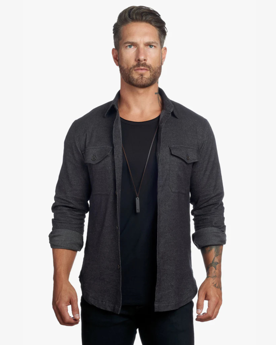 Camisa Abotonada de Corte Ajustado para Hombre
