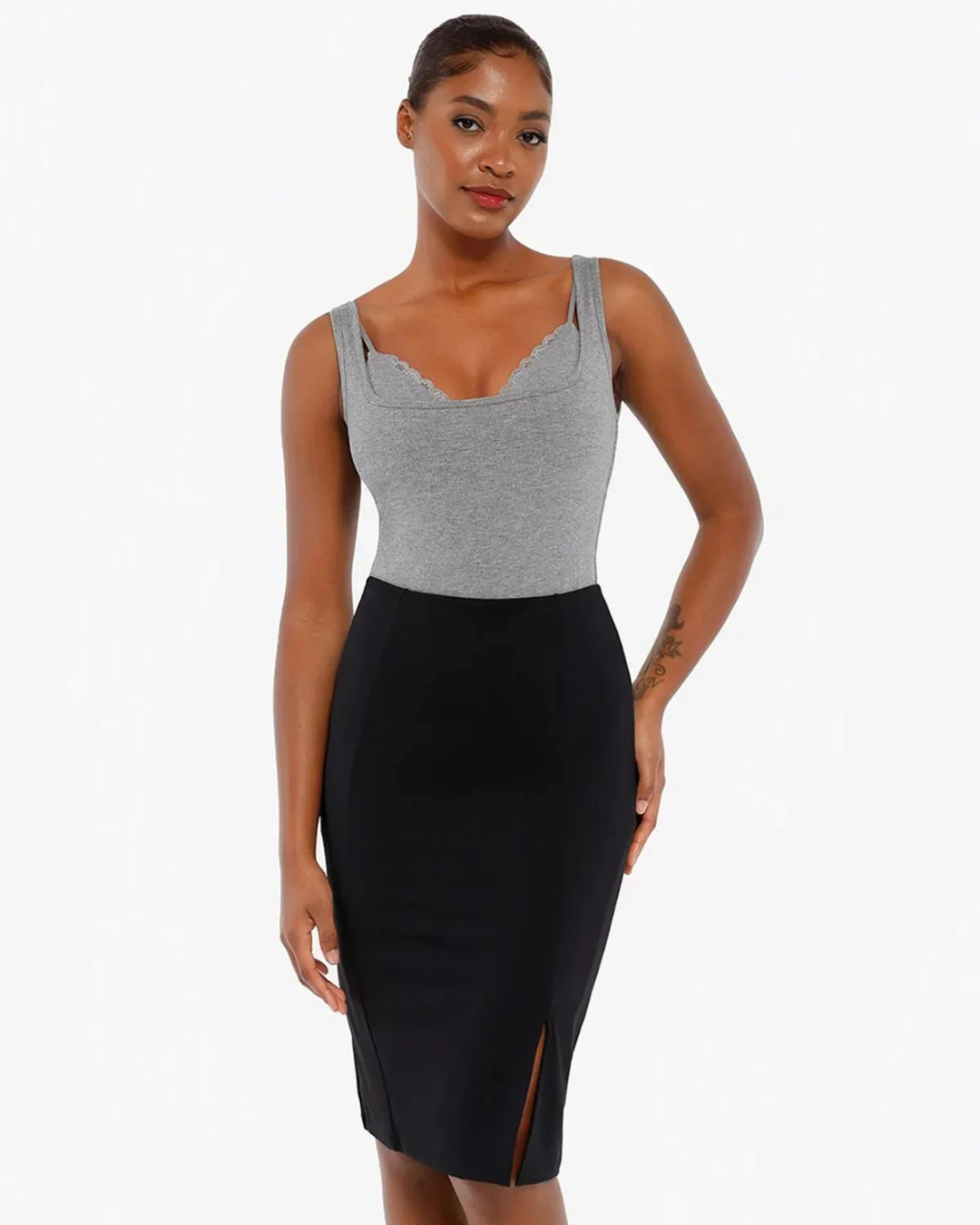Body con Control Abdominal e Interior de Encaje para Mujer