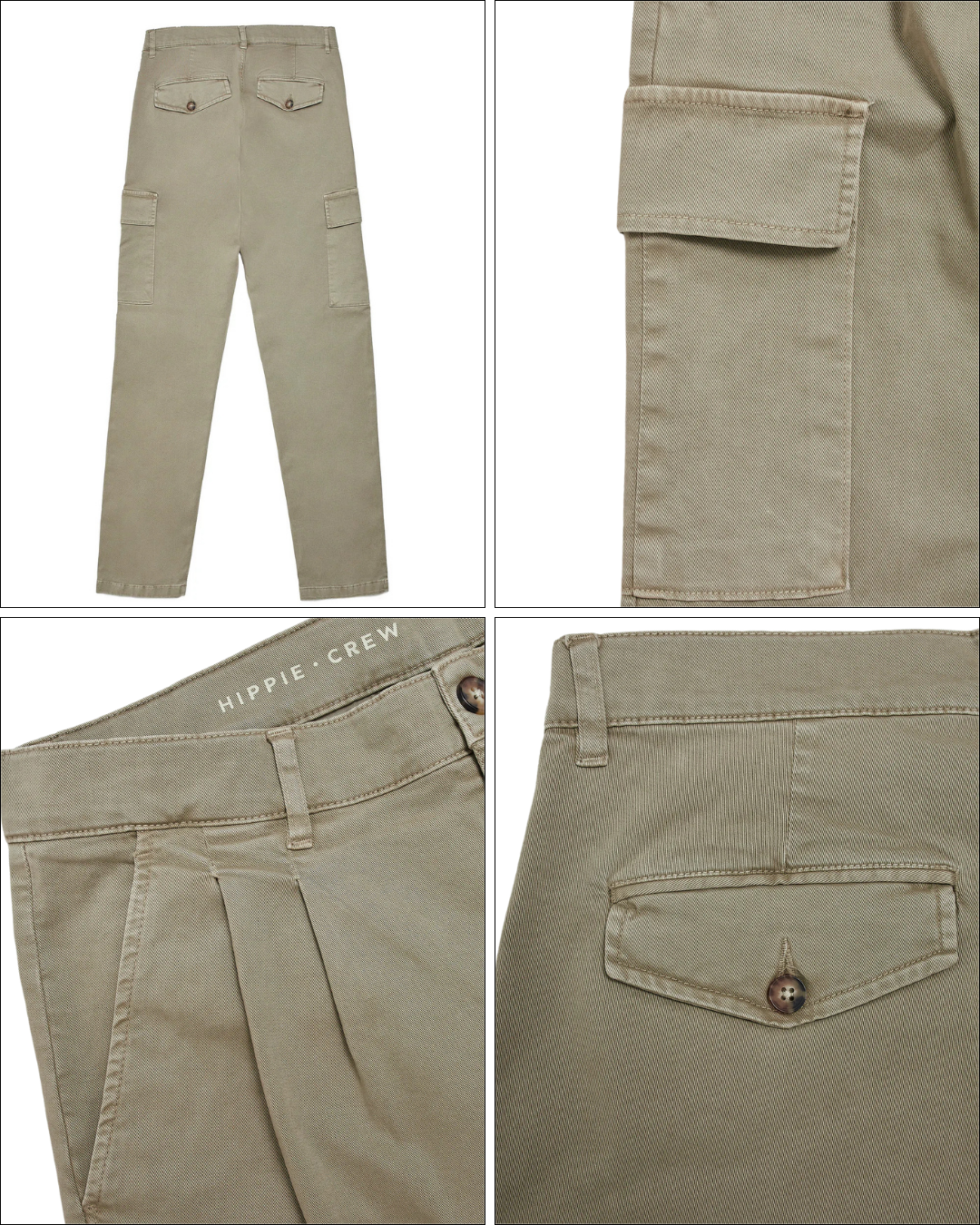 Pantalón Cargo de Lino y Algodón para Hombre