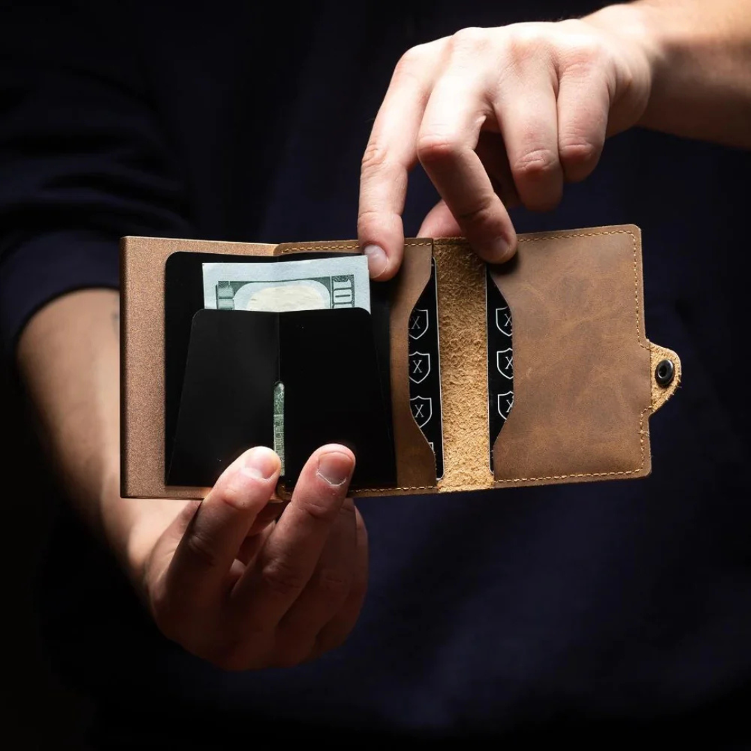 Billetera de Lujo con Protección RFID y Diseño Compacto