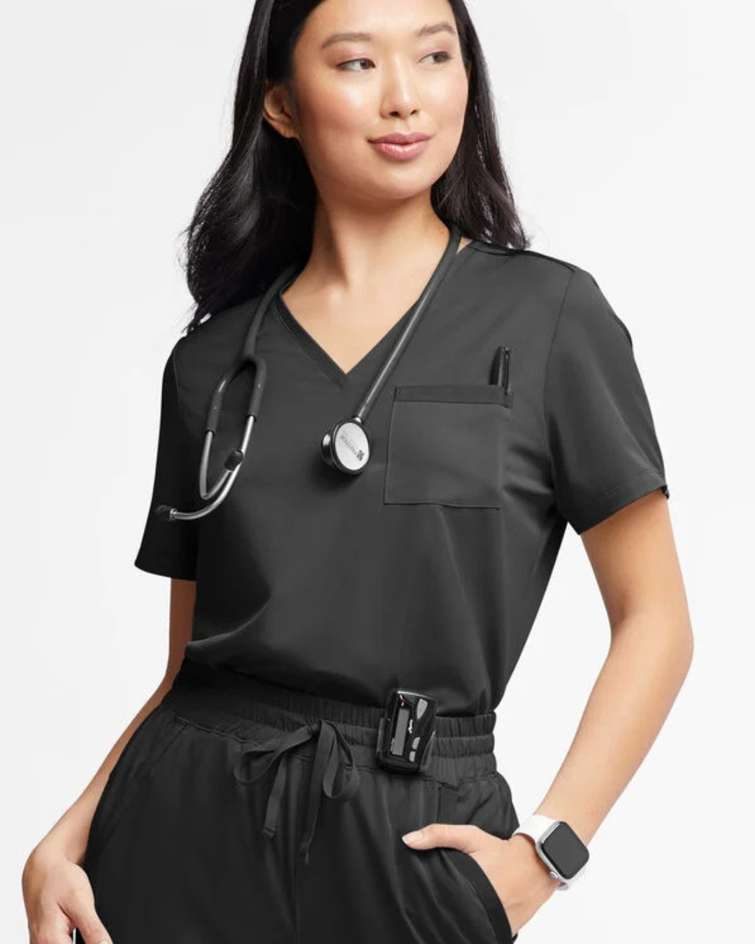 Conjunto de Uniforme Médico para Mujer con Bolsillos Multifuncionales y Tejido Transpirable