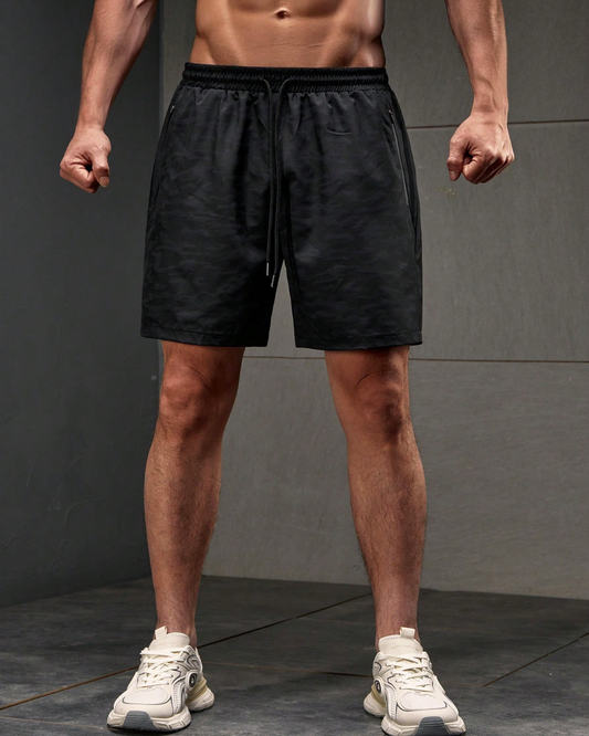 Pantalones cortos deportivos con cordón ajustable para hombre