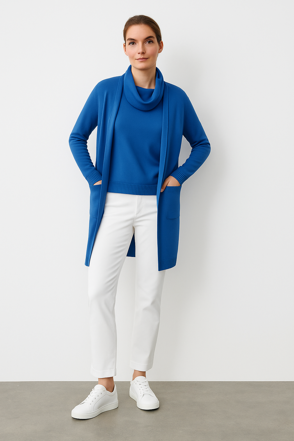 Pantalón  palazzo  con bolsillos laterales con cremallera