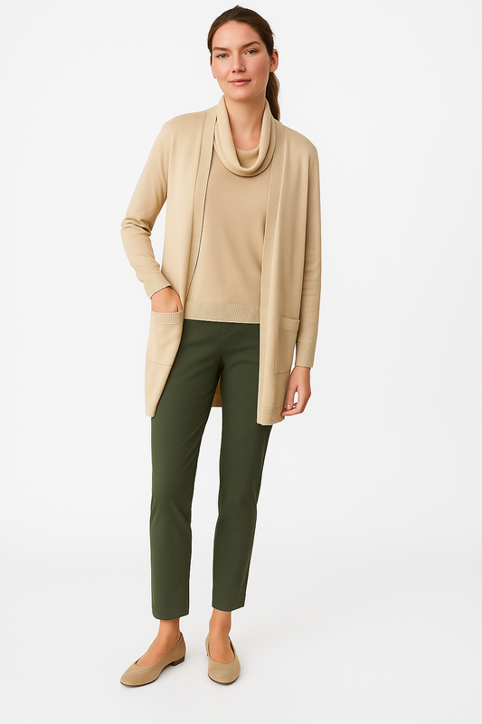 Pantalón  palazzo  con bolsillos laterales con cremallera