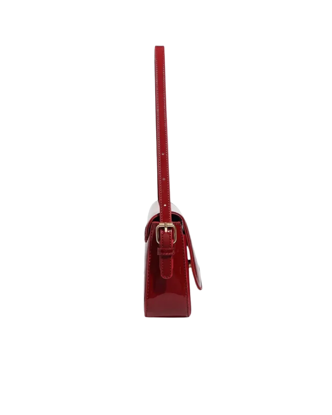 Bolso baguette rojo para mujer compacta con estilo moderno