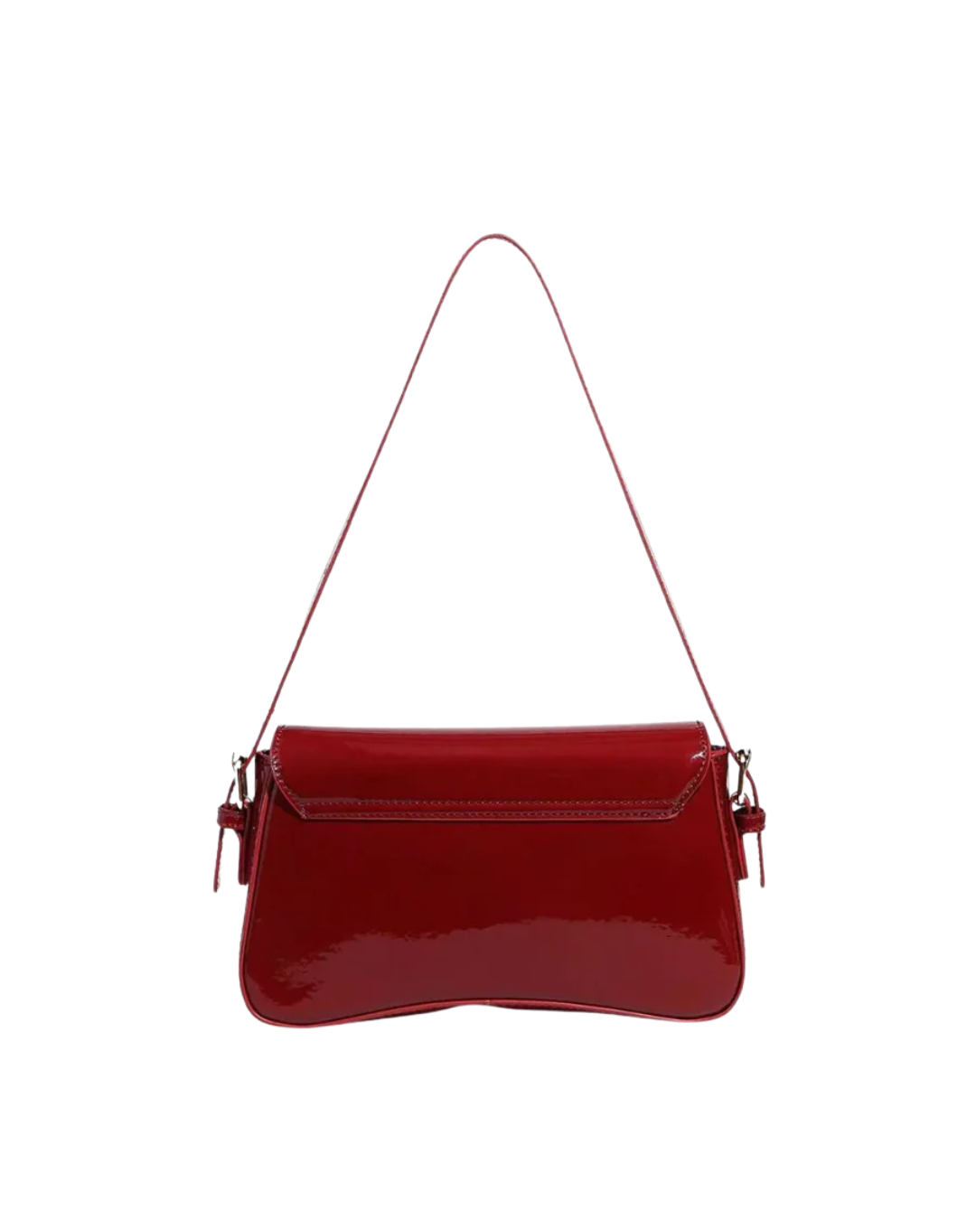 Bolso baguette rojo para mujer compacta con estilo moderno