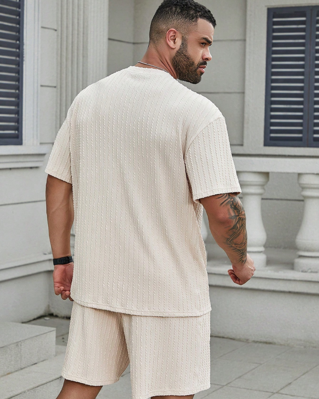 Conjunto Casual de Camiseta Manga Corta y Short para Hombre