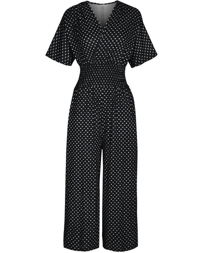 Mono Ligero de Lino con Estampado de Bolas y Diseño Cómodo