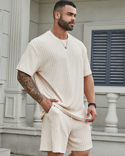 Conjunto Casual de Camiseta Manga Corta y Short para Hombre