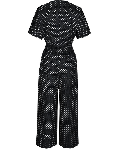 Mono Ligero de Lino con Estampado de Bolas y Diseño Cómodo