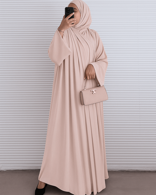 Vestido Abaya Fluido con Bolsillos Laterales