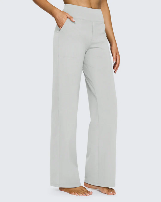 Pantalón Elástico de Cintura Alta y Holgados para Mujer