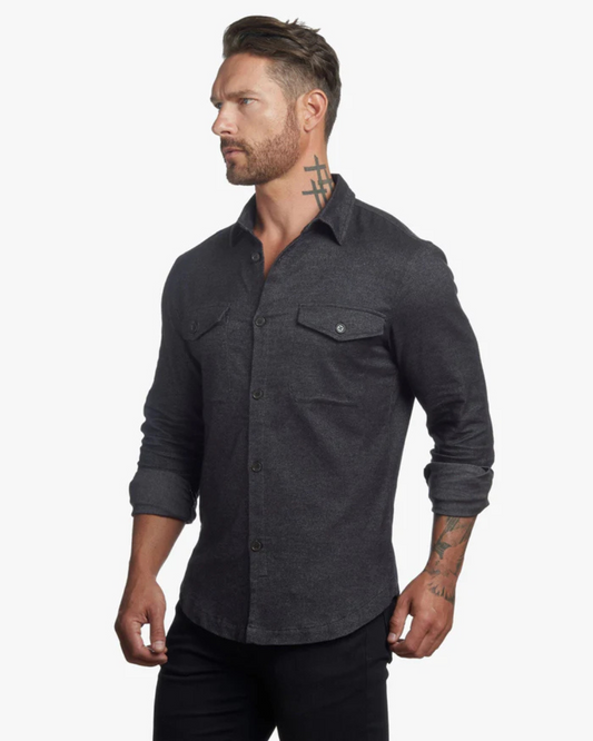 Camisa Abotonada de Corte Ajustado para Hombre
